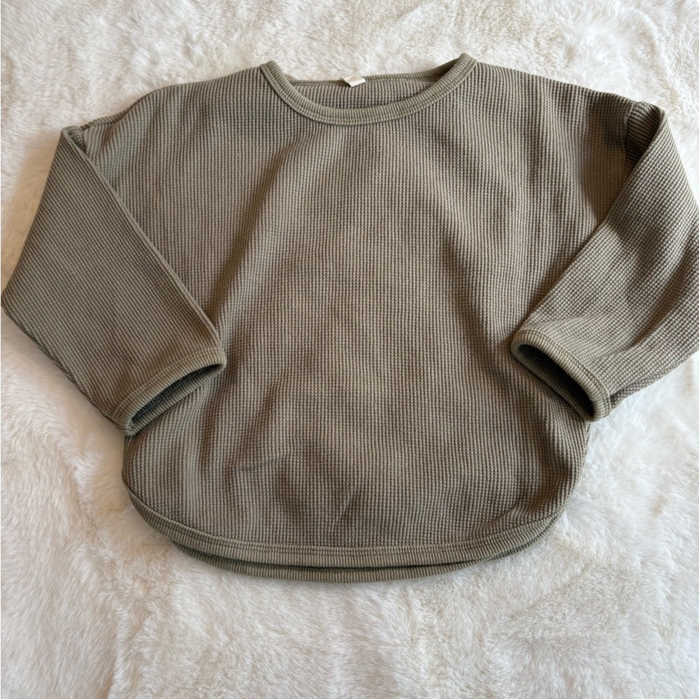 Kindly Green Long Sleeve Tee Casual Top
